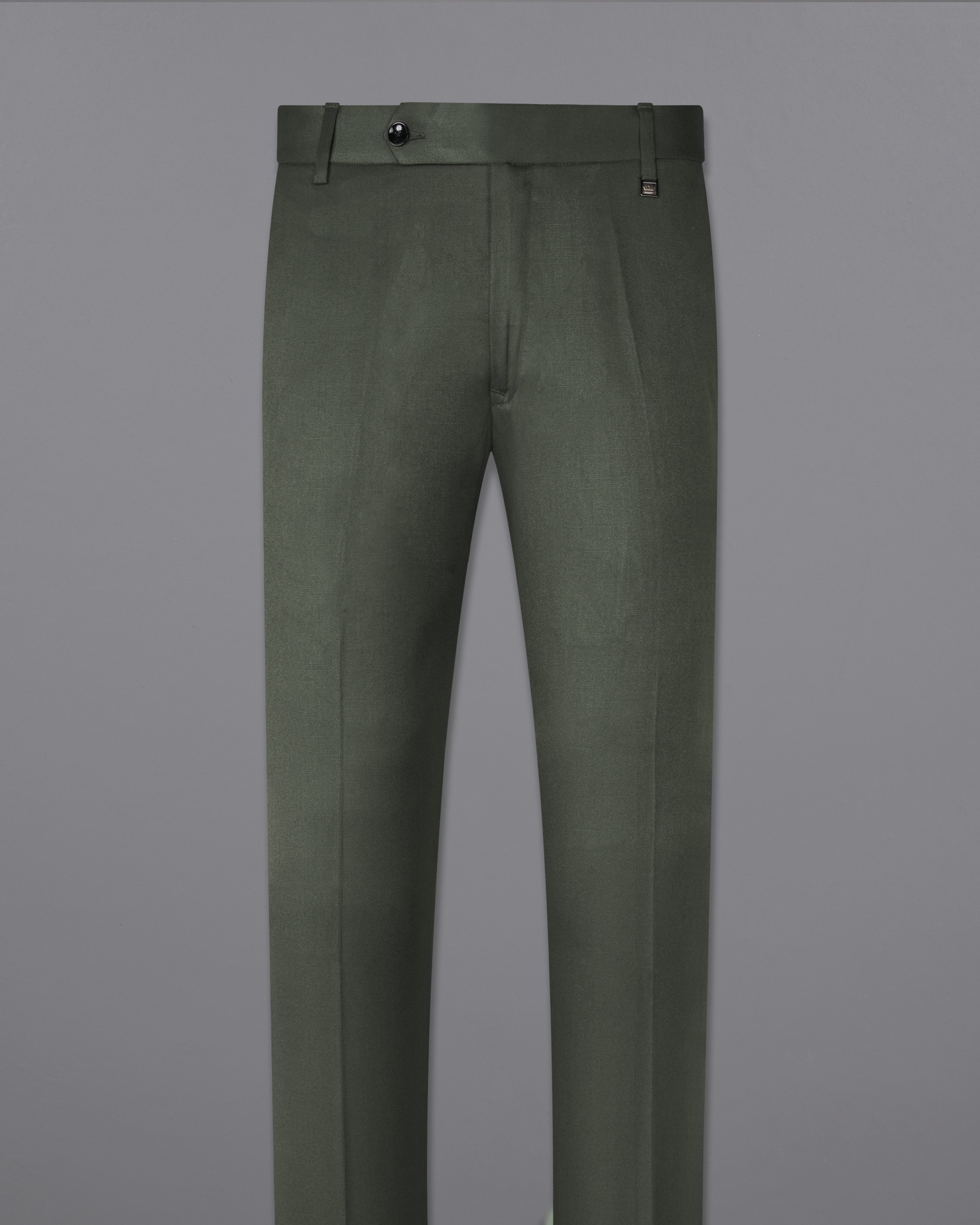 Corduroy green pants 5 pockets organic cotton man | Thinking MU